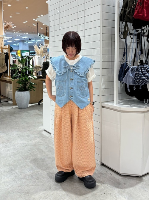 HELLO.SANFRANCISCO】衿取り外しデニムベスト（ベスト）｜HELLO