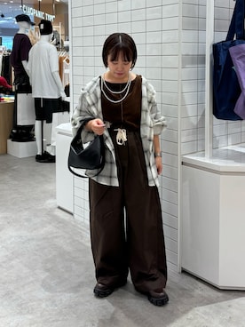 「アイテム（ネックレス）」を使った、a s u k aさん（レディース・145cm）の秋コーディネート