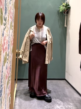 「アイテム（シャツ/ブラウス）」を使った、a s u k aさん（レディース・145cm）の秋コーディネート