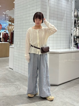 「アイテム（デニムパンツ）」を使った、a s u k aさん（レディース・145cm）の夏コーディネート