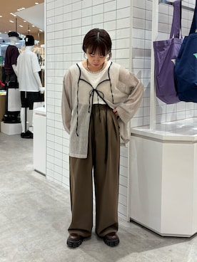 「アイテム（タンクトップ）」を使った、a s u k aさん（レディース・145cm）の秋コーディネート