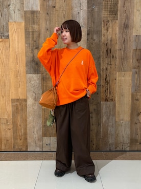 「アイテム（デニムパンツ）」を使った、a s u k aさん（レディース・145cm）の秋コーディネート