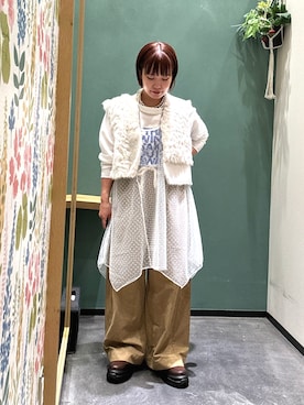 「アイテム（キャミソール）」を使った、a s u k aさん（レディース・145cm）の秋コーディネート