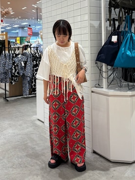「アイテム（トートバッグ）」を使った、a s u k aさん（レディース・145cm）の夏コーディネート