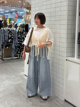 「アイテム（タンクトップ）」を使った、a s u k aさん（レディース・145cm）の夏コーディネート