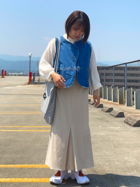 「しまむら（シマムラ）のアイテム」を使った、a s u k aさん（レディース・146cm）の春コーディネート