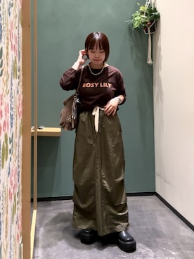「アイテム（Tシャツ/カットソー）」を使った、a s u k aさん（レディース・145cm）の秋コーディネート