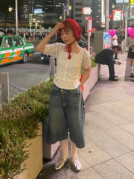 「アイテム（バレエシューズ）」を使った、もちちゃんさん（レディース・158cm）の秋コーディネート
