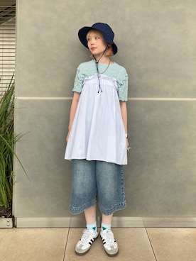 「夏フェス」｜もちちゃんさん（レディース・158cm）の夏コーディネート