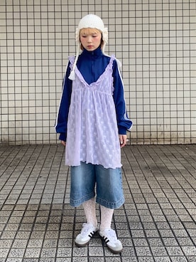 「アイテム（ニットキャップ/ビーニー）」を使った、もちちゃんさん（レディース・158cm）の秋コーディネート