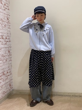 「Chapeau d' O（シャポードオー）のアイテム」を使った、もちちゃんさん（レディース・158cm）の春コーディネート