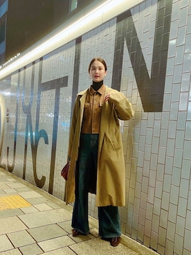 秦麻里子さんのコーディネート
