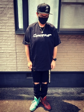 「SWAGGER（スワッガー）のアイテム（スニーカー）」を使った、しゅんころさん（メンズ・176cm）の夏コーディネート