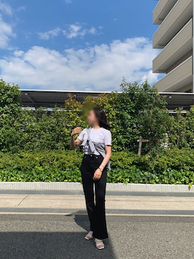 「ZARA（ザラ）のアイテム（サンダル、ホワイト系）」を使った、nazuさん（レディース）の夏コーディネート