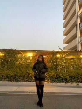 「sakishimatokyo（サキシマトーキョー）のアイテム（ブルゾン）」を使った、nazuさん（レディース・157cm）の冬コーディネート