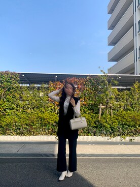 「PAGEBOY（ページボーイ）のクラシックスラックス2（スラックス、ブラック系）」を使った、nazuさん（レディース）の春コーディネート