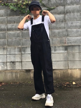 「kutir（クティール）のアイテム（オールインワン・サロペット）」を使った、ゆとんさん（メンズ・173cm）の秋コーディネート