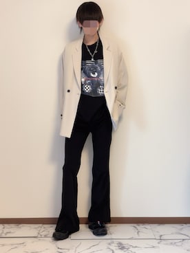 「アイテム（ピアス（片耳用））」を使った、Natさん（メンズ・172cm）の秋コーディネート