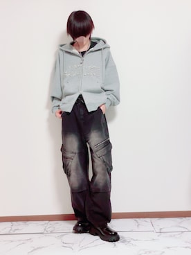 「OY（オーワイ）のアイテム」を使った、Natさん（メンズ・172cm）の冬コーディネート