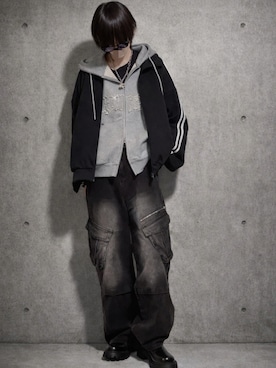 「ADRER（アドラー）のアイテム（ブルゾン）」を使った、Natさん（メンズ・172cm）の春コーディネート