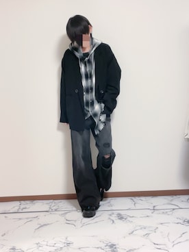 「アイテム（ピアス（片耳用））」を使った、Natさん（メンズ・172cm）の秋コーディネート