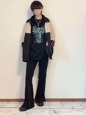 「アイテム（ピアス（片耳用））」を使った、Natさん（メンズ・172cm）の秋コーディネート