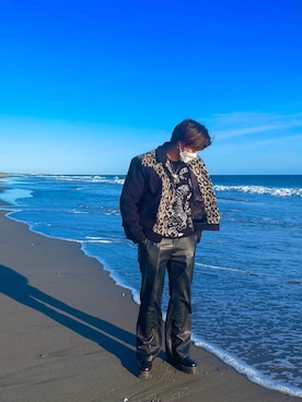 「Adoon plain（アドーンプレーン）のアイテム（パンツ）」を使った、Souさん（メンズ・175cm・20代）の冬コーディネート