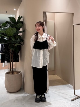 「オーバーシャツ」｜erinaさん（レディース・157cm）の春コーディネート