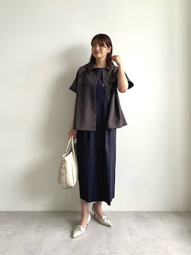 「ビジネス」｜「アイテム（ワンピース/ドレス）」を使った、上田（ueda）さん（レディース・165cm）の夏コーディネート
