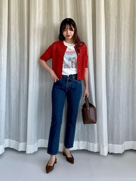 「green label relaxing（グリーンレーベルリラクシング）のアイテム（パンプス）」を使った、上田（ueda）さん（レディース・165cm）の秋コーディネート