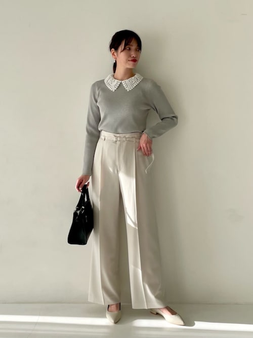 セール】［size SHORT/TALLあり］パウドレ ワイド パンツ ナチュラル