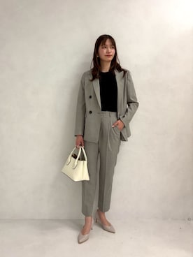 「MARCO BIANCHINI（マルコビアンチーニ）のアイテム」を使った、上田（ueda）さん（レディース・165cm）の春コーディネート