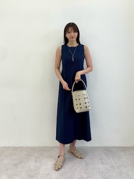 「ビジネス」｜「アイテム（ワンピース/ドレス）」を使った、上田（ueda）さん（レディース・165cm）の夏コーディネート