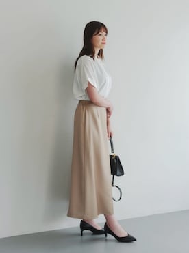 「ビジネス」｜「アイテム（アクセサリー）」を使った、上田（ueda）さん（レディース・165cm）の夏コーディネート