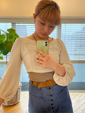 「HOPE（ホープ）のアイテム」を使った、アオイさん（レディース・161cm）の秋コーディネート