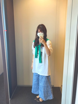「SLOBE IENA（スローブイエナ）のアイテム（バレエシューズ）」を使った、monさん（レディース・155cm）の春コーディネート