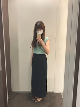 「SLOBE IENA（スローブイエナ）のアイテム（バレエシューズ）」を使った、monさん（レディース・155cm）の夏コーディネート