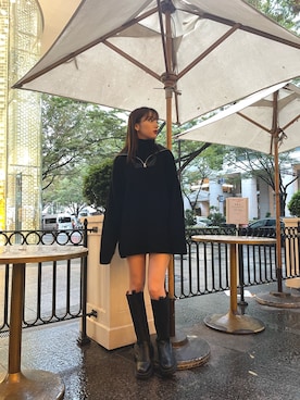 「AMAIL（アマイル）のアイテム」を使った、谷川菜奈さん（レディース・153cm）の秋コーディネート