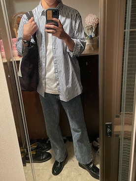 「improves（インプローブス）のアイテム（パンツ）」を使った、りょうじさん（メンズ・180cm）の春コーディネート