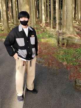 「UNIVERSAL OVERALL（ユニバーサルオーバーオール）のアイテム（ブルゾン）」を使った、kabutomushiさん（メンズ・172cm）の夏コーディネート