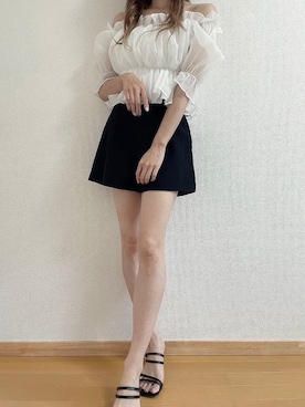 「GRL」｜「アイテム（その他シューズ）」を使った、Airiさん（レディース・160cm）の夏コーディネート