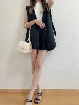 「GRL」｜「アイテム（その他シューズ）」を使った、Airiさん（レディース・160cm）の夏コーディネート