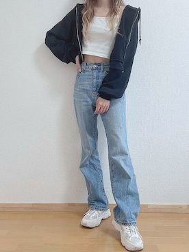 「GRL」｜「アイテム（パーカー）」を使った、Airiさん（レディース・160cm）の秋コーディネート