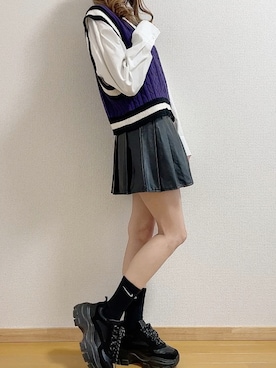 「GRL」｜「アイテム（レッグウェア）」を使った、Airiさん（レディース・160cm）の春コーディネート