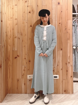「新作」｜「アイテム（ハンチング/ベレー帽）」を使った、Hui Hui💋💐さん（レディース・160cm）の春コーディネート