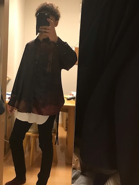 「MONKEY TIME（モンキータイム）のアイテム（タンクトップ）」を使った、ニッサンさん（メンズ・171cm）の秋コーディネート