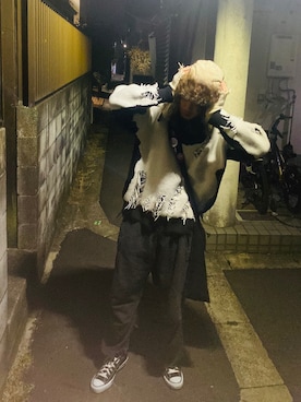 「HOOK（フック）のアイテム（ニット/セーター）」を使った、kanataさん（メンズ・170cm）の冬コーディネート