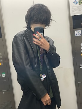 「アイテム（香水、ブルー系）」を使った、kanataさん（メンズ・170cm）の冬コーディネート