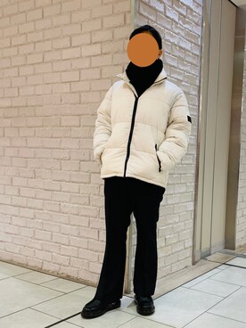 「MAISON SPECIAL（メゾンスペシャル）のアイテム（モカシン/デッキシューズ）」を使った、MYさん（メンズ・172cm）の冬コーディネート