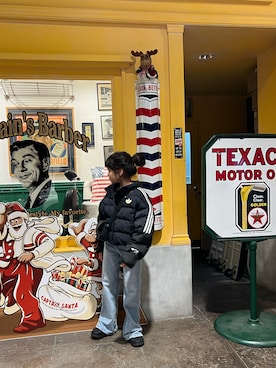 「アイテム（ダウンベスト）」を使った、roo.さん（キッズ・133cm）の冬コーディネート